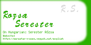 rozsa serester business card